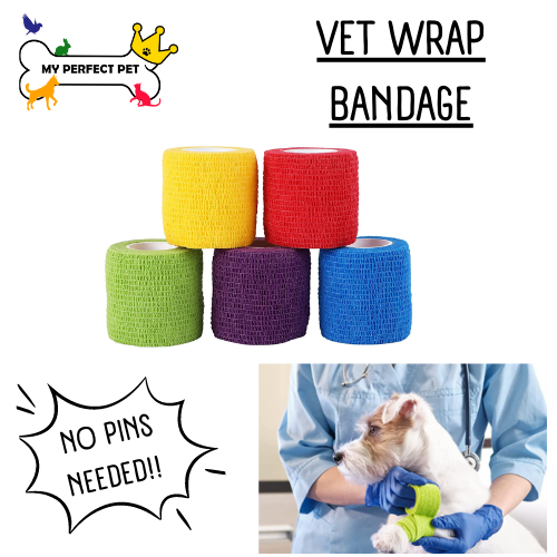 Vet Wrap Bandages for Pets (Pack of 5)