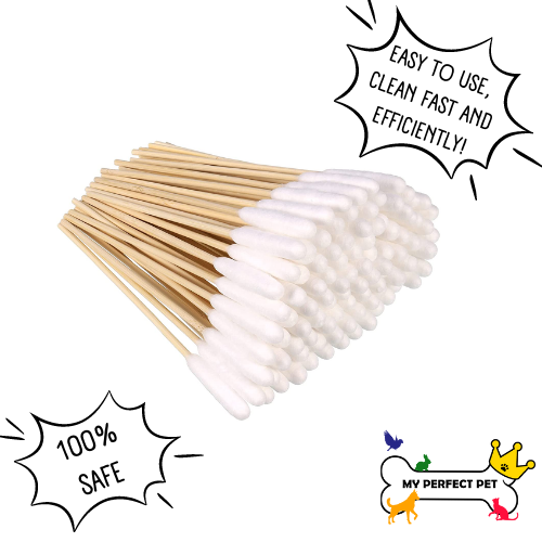 Cotton Buds for Cleaning Animal Ears (100-Pack)